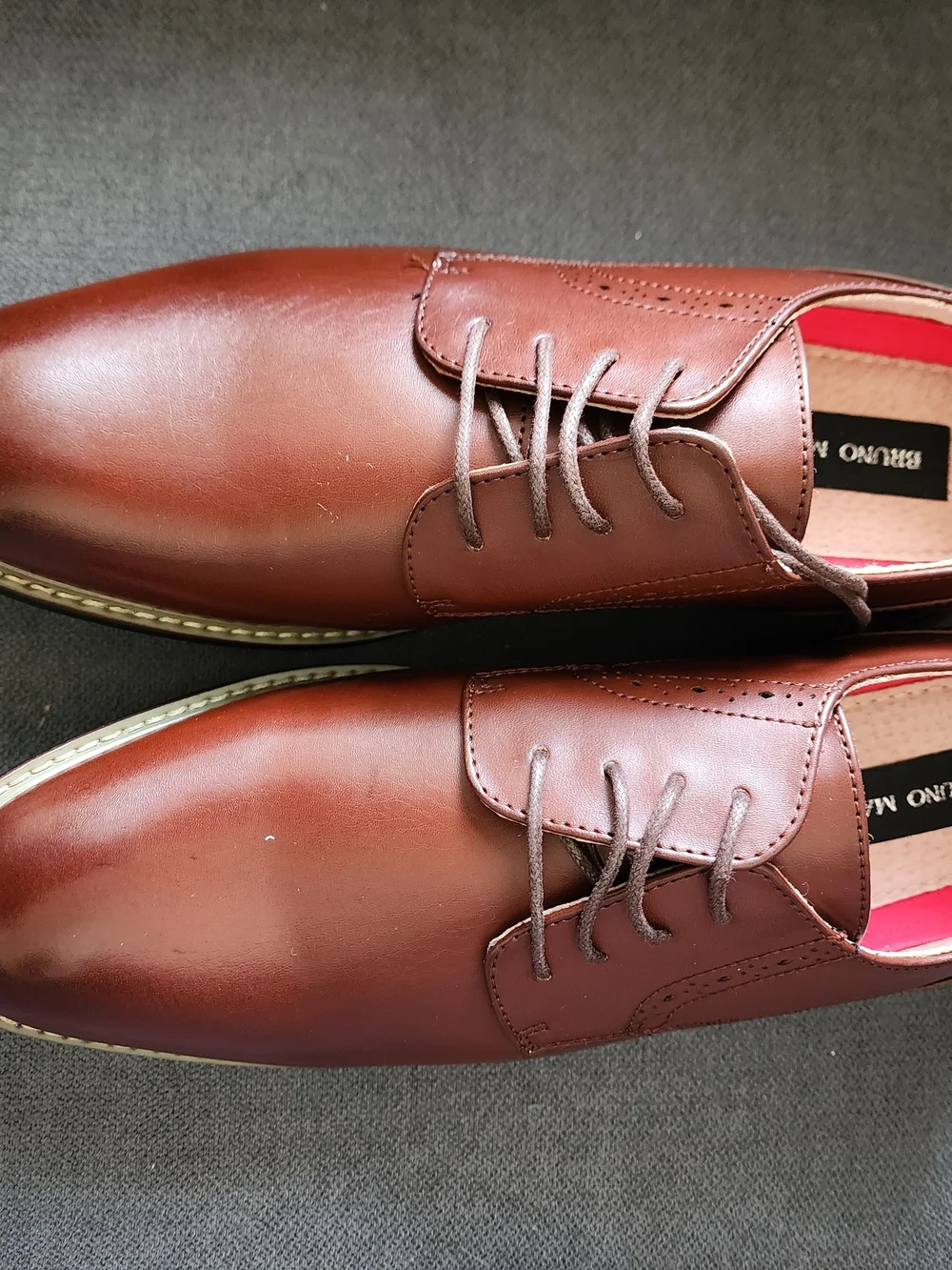 10W Men’s Brown Bruno Marc Dress Shoes - Lace-Up Oxfords